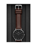Buy Shop Daniel Wellington Classic Bristol Black Dial Brown Leather Strap Watch For Men - DW00100131 USA Online