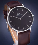 Buy Shop Daniel Wellington Classic Bristol Black Dial Brown Leather Strap Watch For Men - DW00100143 USA Online