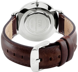 Buy Shop Daniel Wellington Classic Bristol Quartz White Dial Brown Leather Strap Watch For Men - DW00100023 USA Online
