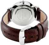 Buy Shop Daniel Wellington Classic Bristol Quartz White Dial Brown Leather Strap Watch For Men - DW00100023 USA Online
