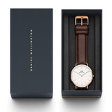 Buy Shop Daniel Wellington Classic Bristol White Dial Brown Leather Strap Watch For Men - DW00100009 USA Online