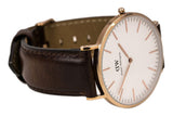 Buy Shop Daniel Wellington Classic Bristol White Dial Brown Leather Strap Watch For Men - DW00100009 USA Online