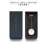 Buy Shop Daniel Wellington Classic Bristol White Dial Brown Leather Strap Watch For Women - DW00100039 USA Online