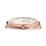 Buy Shop Daniel Wellington Classic Bristol White Dial Brown Leather Strap Watch For Women - DW00100039 USA Online