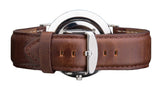 Buy Shop Daniel Wellington Classic Bristol White Dial Brown Leather Strap Watch For Women - DW00100056 USA Online