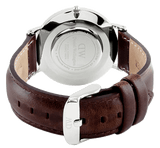 Buy Shop Daniel Wellington Classic Bristol White Dial Brown Leather Strap Watch For Women - DW00100056 USA Online