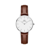 Buy Shop Daniel Wellington Classic Bristol White Dial Brown Leather Strap Watch For Women - DW00100056 USA Online