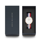 Buy Shop Daniel Wellington Classic Cambridge White Dial Two Tone NATO Strap Watch For Men - DW00100003 USA Online