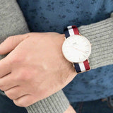 Buy Shop Daniel Wellington Classic Cambridge White Dial Two Tone NATO Strap Watch For Men - DW00100003 USA Online