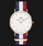 Buy Shop Daniel Wellington Classic Cambridge White Dial Two Tone NATO Strap Watch For Men - DW00100003 USA Online