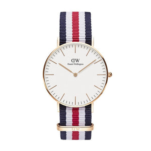 Buy Shop Daniel Wellington Classic Canterbury White Dial Two Tone NATO Strap Watch For Women - DW00100030 USA Online