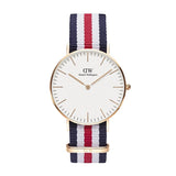 Buy Shop Daniel Wellington Classic Canterbury White Dial Two Tone NATO Strap Watch For Women - DW00100030 USA Online