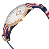 Buy Shop Daniel Wellington Classic Canterbury White Dial Two Tone Nylon Strap Watch For Men - DW00100002 USA Online