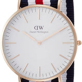 Buy Shop Daniel Wellington Classic Canterbury White Dial Two Tone Nylon Strap Watch For Men - DW00100002 USA Online
