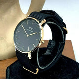 Buy Shop Daniel Wellington Classic Cornwall Black Dial Black NATO Strap Watch For Women - DW00100150 USA Online
