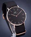 Buy Shop Daniel Wellington Classic Cornwall Black Dial Black NATO Strap Watch For Women - DW00100150 USA Online