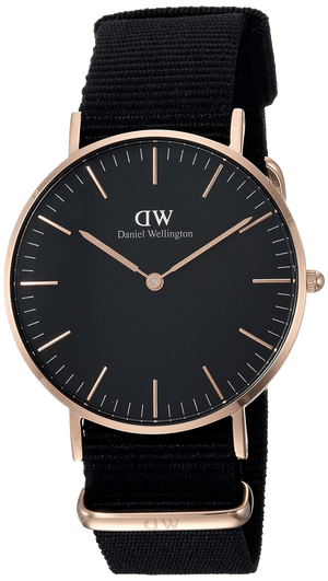 Buy Shop Daniel Wellington Classic Cornwall Black Dial Black NATO Strap Watch For Women - DW00100150 USA Online