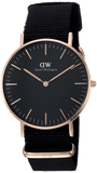 Buy Shop Daniel Wellington Classic Cornwall Black Dial Black NATO Strap Watch For Women - DW00100150 USA Online