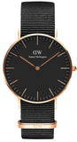Buy Shop Daniel Wellington Classic Cornwall Black Dial Black NATO Strap Watch For Women - DW00100150 USA Online