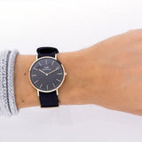 Buy Shop Daniel Wellington Classic Cornwall Black Dial Black Nylon Strap Watch For Women - DW00100148 USA Online