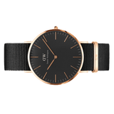 Buy Shop Daniel Wellington Classic Cornwall Black Dial Black Nylon Strap Watch For Women - DW00100148 USA Online