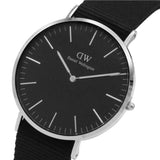 Buy Shop Daniel Wellington Classic Cornwall Black Dial Black Nylon Strap Watch For Women - DW00100149 USA Online