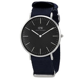 Buy Shop Daniel Wellington Classic Cornwall Black Dial Black Nylon Strap Watch For Women - DW00100149 USA Online
