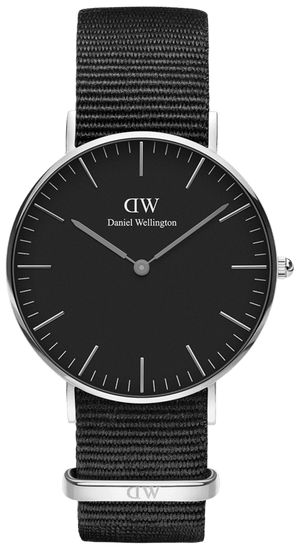 Buy Shop Daniel Wellington Classic Cornwall Black Dial Black Nylon Strap Watch For Women - DW00100149 USA Online