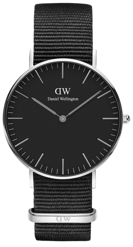 Buy Shop Daniel Wellington Classic Cornwall Black Dial Black Nylon Strap Watch For Women - DW00100149 USA Online
