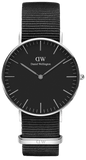 Buy Shop Daniel Wellington Classic Cornwall Black Dial Black Nylon Strap Watch For Women - DW00100149 USA Online