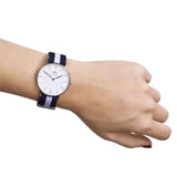 Buy Shop Daniel Wellington Classic Glasgow White Dial Two Tone NATO Strap Unisex Watch - DW00100047 USA Online