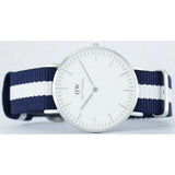 Buy Shop Daniel Wellington Classic Glasgow White Dial Two Tone NATO Strap Unisex Watch - DW00100047 USA Online