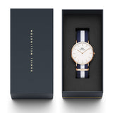 Buy Shop Daniel Wellington Classic Glasgow White Dial Two Tone NATO Strap Watch for Men - DW00100004 USA Online