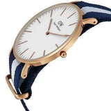 Buy Shop Daniel Wellington Classic Glasgow White Dial Two Tone NATO Strap Watch for Men - DW00100004 USA Online