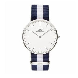 Buy Shop Daniel Wellington Classic Glasgow White Dial Two Tone NATO Strap Watch For Men - DW00100018 USA Online