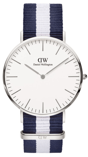 Buy Shop Daniel Wellington Classic Glasgow White Dial Two Tone NATO Strap Watch For Men - DW00100018 USA Online