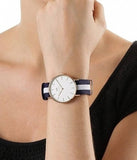 Buy Shop Daniel Wellington Classic Glasgow White Dial Two Tone NATO Strap Watch For Women - DW00100031 USA Online