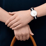 Buy Shop Daniel Wellington Classic Glasgow White Dial Two Tone NATO Strap Watch For Women - DW00100031 USA Online