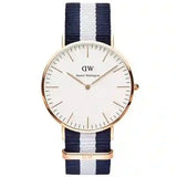 Buy Shop Daniel Wellington Classic Glasgow White Dial Two Tone NATO Strap Watch For Women - DW00100031 USA Online