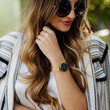 Buy Shop Daniel Wellington Classic Melrose Black Dial Rose Gold Mesh Bracelet Watch For Women - DW00100161 USA Online
