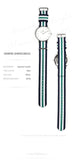 Buy Shop Daniel Wellington Classic Nottingham White Dial Two Tone NATO Strap Watch For Men - 0208DW USA Online
