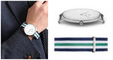 Buy Shop Daniel Wellington Classic Nottingham White Dial Two Tone NATO Strap Watch For Men - 0208DW USA Online