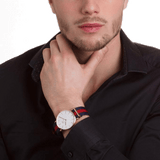 Buy Shop Daniel Wellington Classic Oxford White Dial Two Tone NATO Strap Watch For Men - DW00100001 USA Online