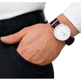 Buy Shop Daniel Wellington Classic Oxford White Dial Two Tone Nylon Strap Watch For Men - DW00100015 USA Online