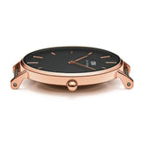 Buy Shop Daniel Wellington Classic Petite Bondi Black Dial White Leather Strap Watch For Women - DW00100283 USA Online