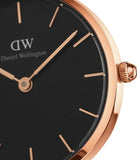 Buy Shop Daniel Wellington Classic Petite Bondi Black Dial White Leather Strap Watch For Women - DW00100285 USA Online