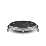 Buy Shop Daniel Wellington Classic Petite Bondi Black Dial White Leather Strap Watch for Women - DW00100286 USA Online