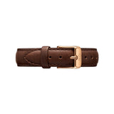 Buy Shop Daniel Wellington Classic Petite Bristol Black Dial Brown Leather Strap Watch For Women - DW00100165 USA Online