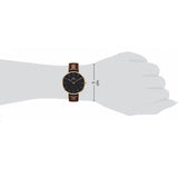 Daniel Wellington Classic Petite Bristol Black Dial Brown Leather Strap Watch For Women - DW00100165