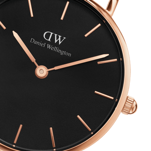 Buy Shop Daniel Wellington Classic Petite Bristol Black Dial Brown Leather Strap Watch For Women - DW00100221 USA Online